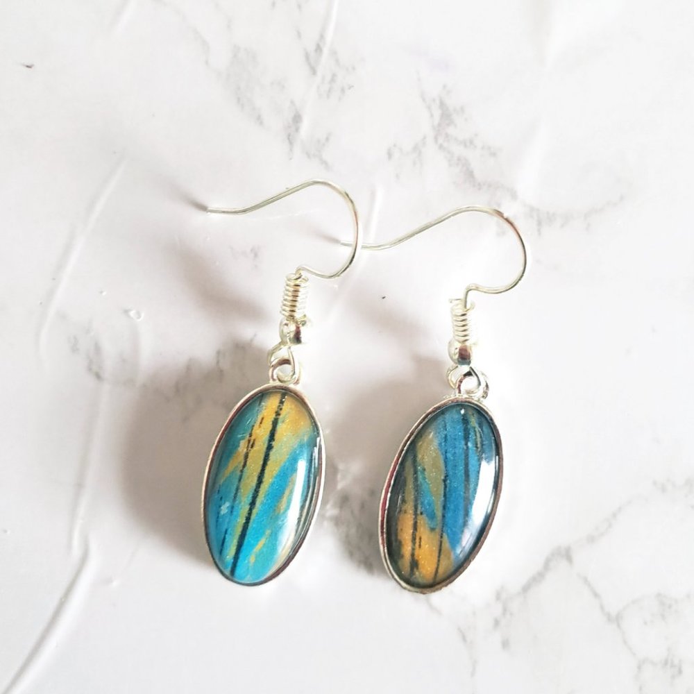 Turquoise Oval Earrings